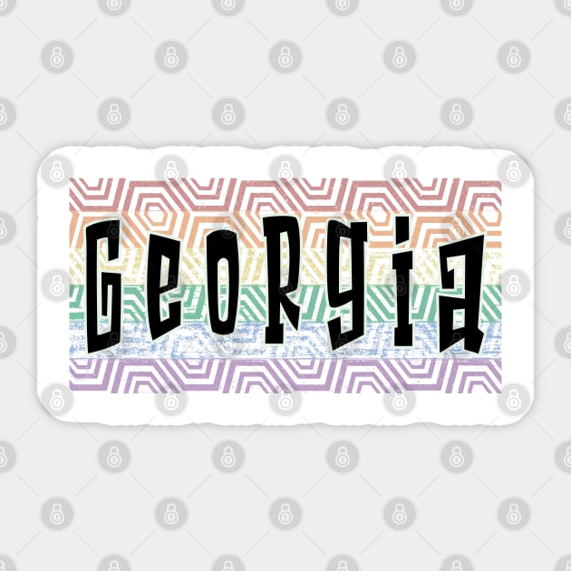 LGBTQ PATTERN AMERICA GEORGIA Sticker by Zodiac BeMac